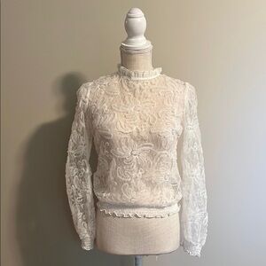 Elegant White Lace Blouse